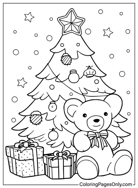 Coloring Page Christmas Tree Free Printable Coloring Pages