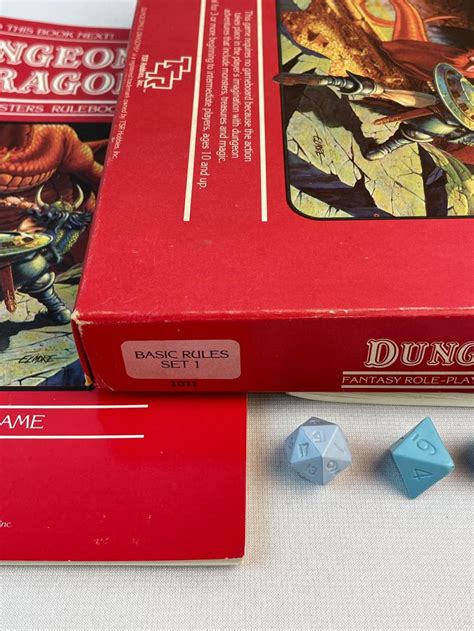 Lot Vintage 1983 Tsr Dungeons And Dragons Basic Rules Set 1 Rpg Game