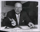 1955 Press Photo Senate Minority Leader William F. Knowland at press ...