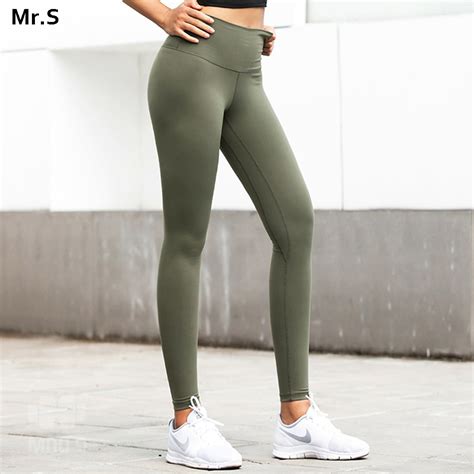 army green tummy control yoga pants super stretchy workout gym legging compression fitness gym