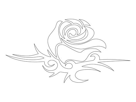 Simple Rose Stencil Tattoo Tribal Rose Tribal Rose Simple Rose