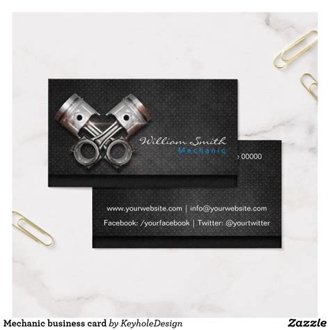 Make a mechanic business card online. Mechanic business card | Zazzle.com | Tarjetas, Corazones