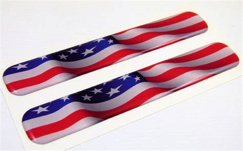 Usa American Flag Domed Decal Emblem Resin Car Stickers 5x 082 2pc