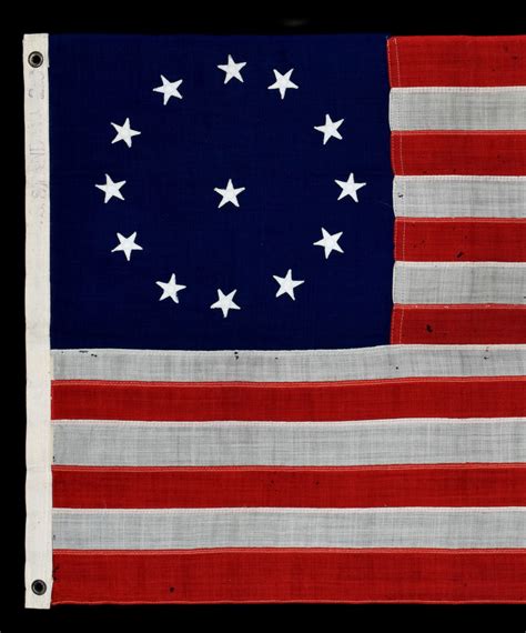 13 Star Antique Flag With A Cowpens Configuration And Us Standard