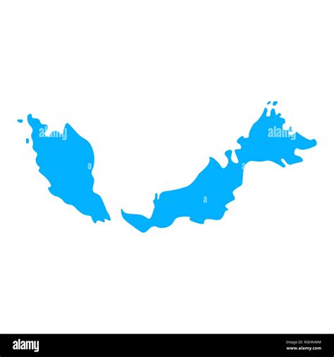 Map Of Malaysia Outline Silhouette Of Malaysia Map Illustration