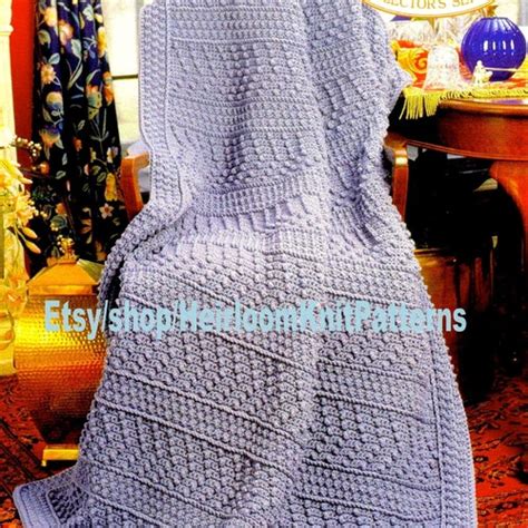 Aran Heirlooms Afghan Crochet Pattern PDF Vintage Fisherman Etsy