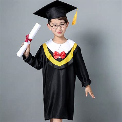 Cheap Kids Graduation Gown And Cap Doctoral Cap And Gown For Children