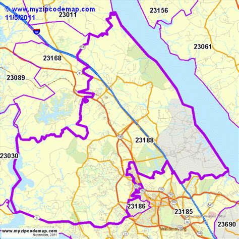 Williamsburg Va Zip Code Map Map