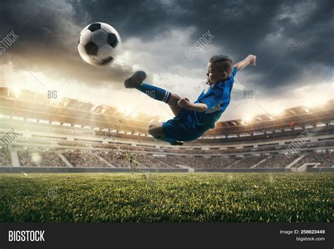 Young Boy Soccer Ball Image And Photo Free Trial Bigstock