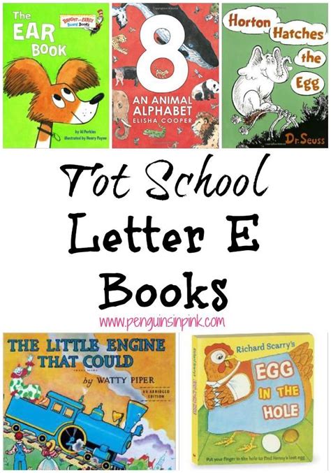 Tot School Letter E Books Penguins In Pink Letter E Books School
