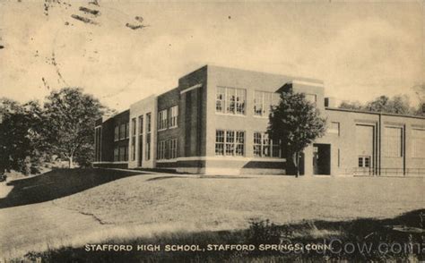 Stafford High School Stafford Springs Ct Postcard