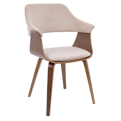 Lucerne Modern Walnut + Tan Dining Chair | Modern chairs, Mid century modern chair, Tan dining chair