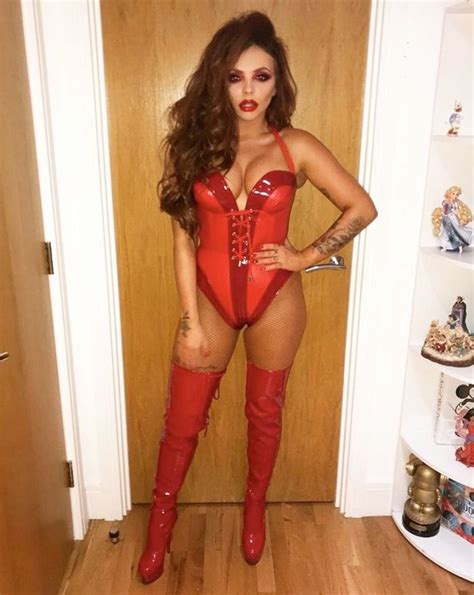 Little Mixs Jesy Nelson Oozes Sex Appeal In Red Hot Latex Bodysuit And