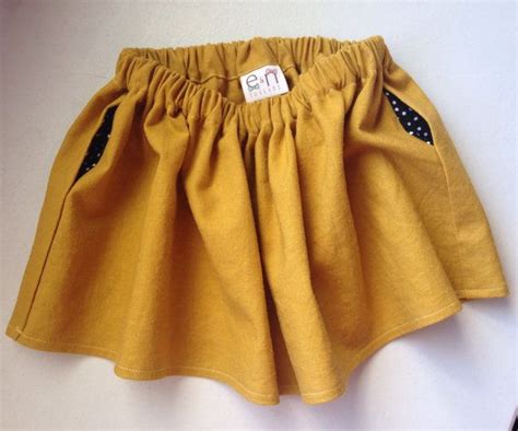 Mustard Linen Skirt Little Girl Skirts Linen Skirt Skirts
