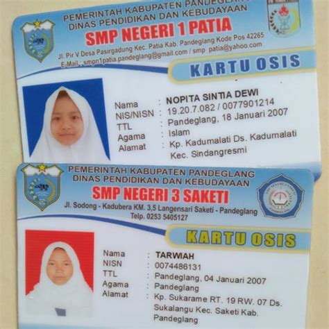 Jual Kartu Osis Kartu Pelajar Id Card Indonesiashopee Indonesia