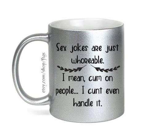 Sex Jokes Metallic Silver Coffee Mug Cup