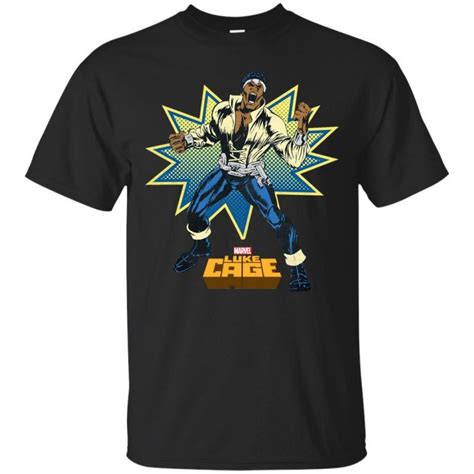 Luke Cage Marvel Power Man Battle Cry Retro Classic T Shirt Shop