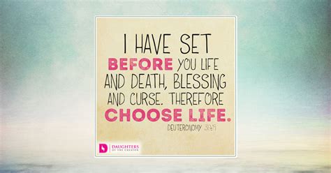 But do the former outweight the latter?. Choose Life - Daughters of the Creator