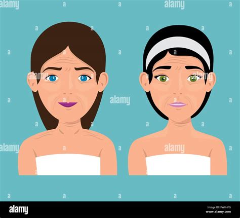 Woman Before And After Skin Treatment Stock Vector Image And Art Alamy