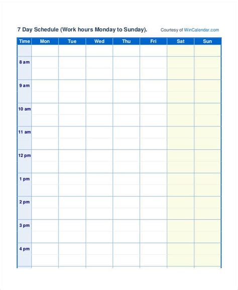 Monthly Scheduling Calendar Printable