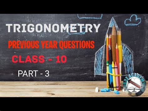 Trigonometry Previous Year Questions Cbse Class Solutions Youtube