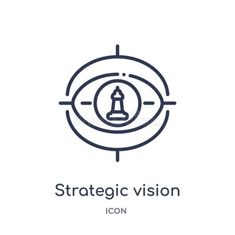 Strategic Vision Icon In Trendy Design Style Strategic Vision Icon