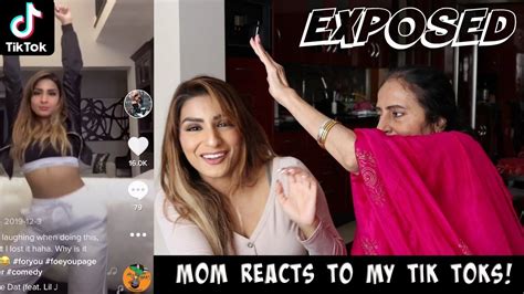 my mom reacts to my tik tok videos youtube