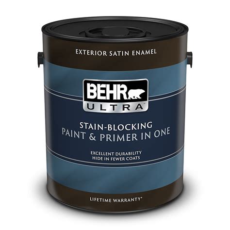 Behr Premium Plus Ultra Exterior Paint And Primer In One Satin Enamel