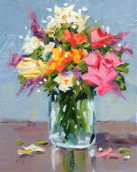 Tom Brown Fine Art Colorful Floral Still Life By Tom Brown