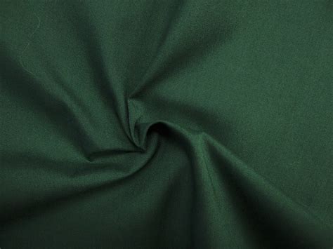 Polycotton Plain Fabric Bottle Green Shans Fabrics