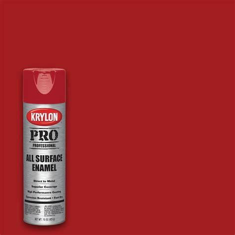 Krylon Professional Gloss Red Spray Paint Net Wt 15 Oz In The Spray