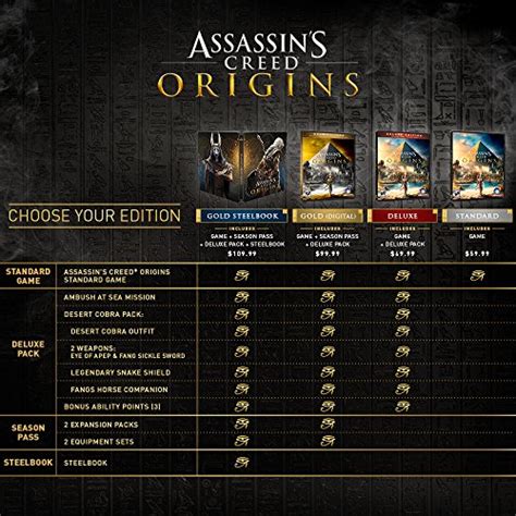 Assassins Creed Origins Steelbook Gold Edition Playstation 4 Countdown