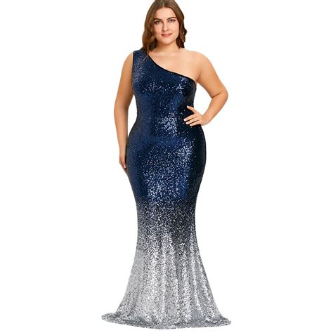 Buy Kenancy 5xl Plus Size Mermaid Dress One Shoulder