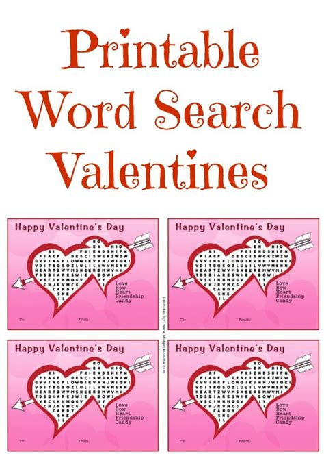 Printable Word Search Valentines Fun Valentines Day Ideas Valentines