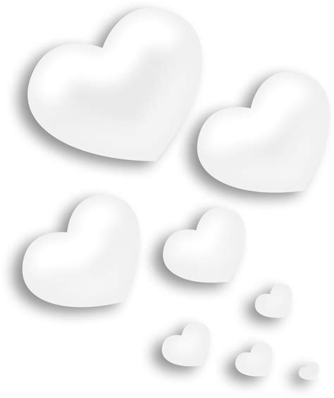 White Hearts Png Transparent Heart Bubbles Transparent Cartoon
