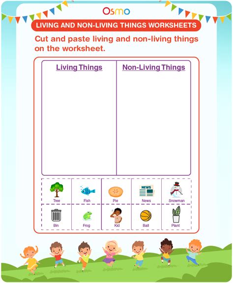Living And Non Living Worksheets For Kids