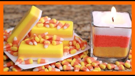 Diy Halloween Candy Corn Candle Candy Corn Soap Youtube