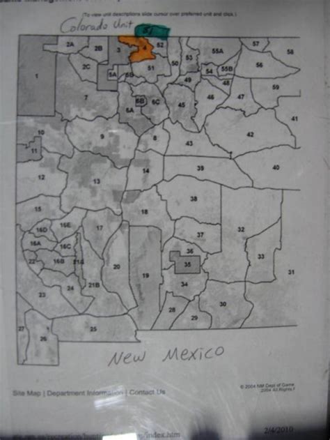 New Mexico Big Game Unit Map Maping Resources