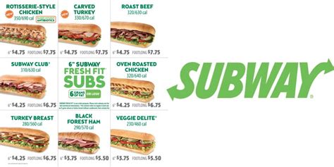 Food News Latam Este Mes Subway® Incluirá Las Calorías En Todos Los