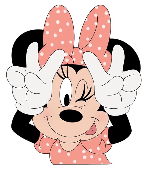 Minnie Mouse Peace Sign Minnie Mickey Sticker Waterproof Etsy