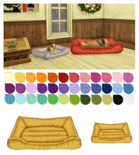 Large Pet Beds For The Sims 4 Spring4sims Sims 4 Sims