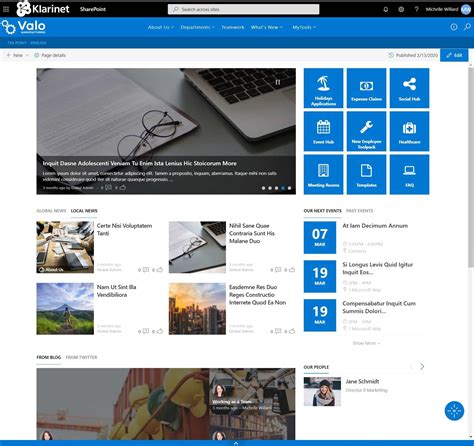 Great Examples Of Sharepoint Intranet Homepages To Inspire You