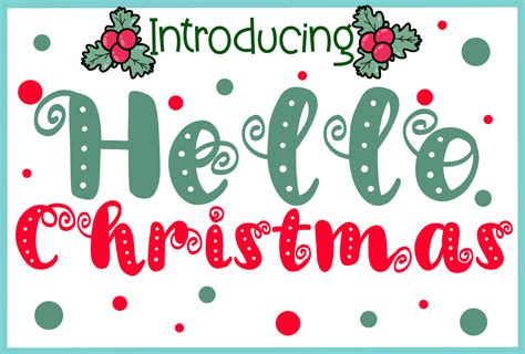 Hello Christmas Font By Itmedigitalart · Creative Fabrica