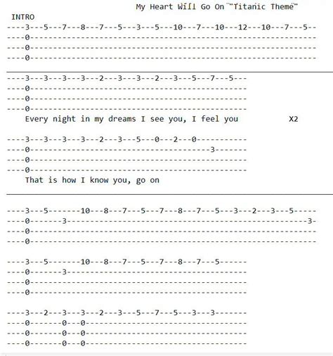 Maybe you would like to learn more about one of these? My Heart Will go on ( Titanic Theme) Ukulele Tabs ...