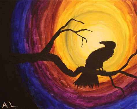 Midnight Raven Painting At Explore Collection Of