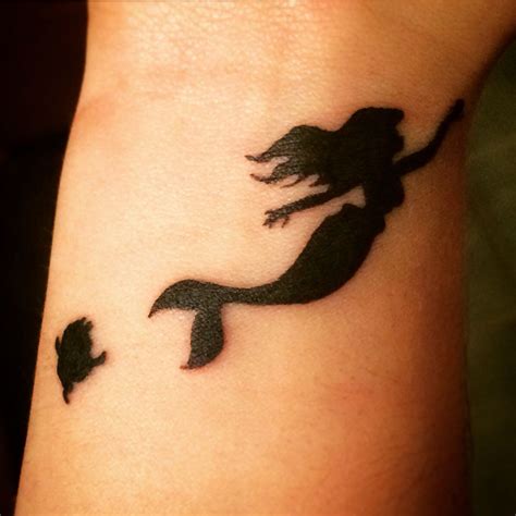 My New Tattoo Ariel From The Little Mermaid Wrist Silhouette Wrist