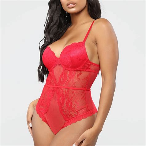 sexy lingerie push up lace see through teddies power day sale