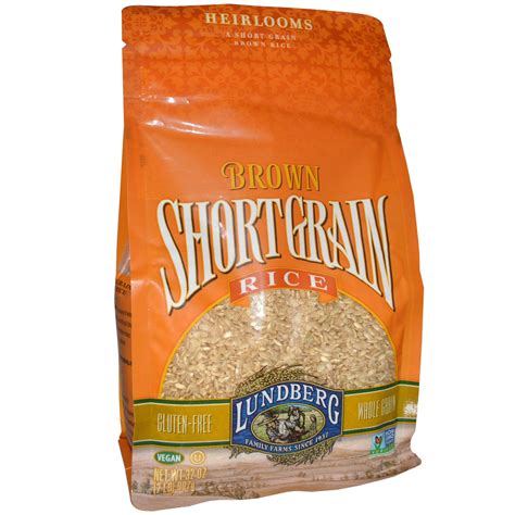 Lundberg Brown Short Grain Rice Gluten Free 32 Oz 907 G Iherb