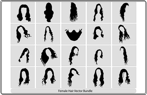 Set Of Women Hairstyles Vector Graphic By Uniquedesignteam · Creative Fabrica