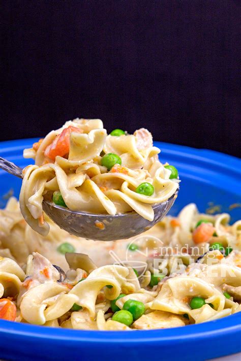 Simmer, covered, for 20 to 30 minutes or until chicken is tender and no longer pink. Slow Cooker Extra Creamy Chicken and Noodles - The ...